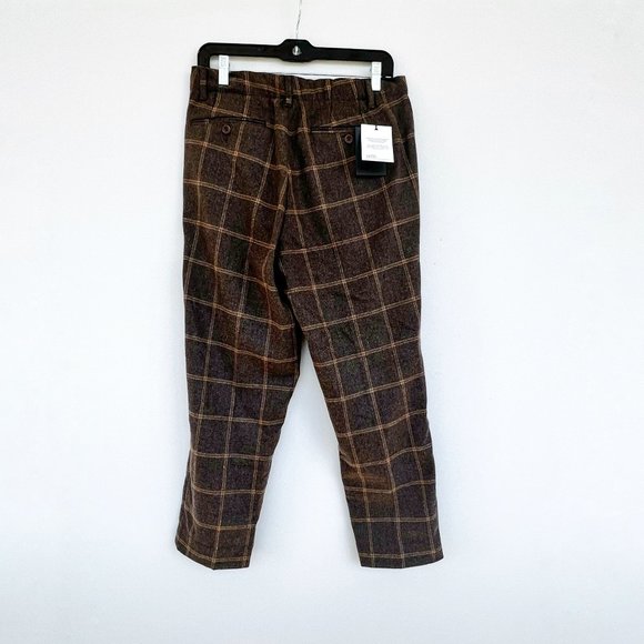 BROWN ASOS PLAID PANTS 32x30 - Picture 2 of 4